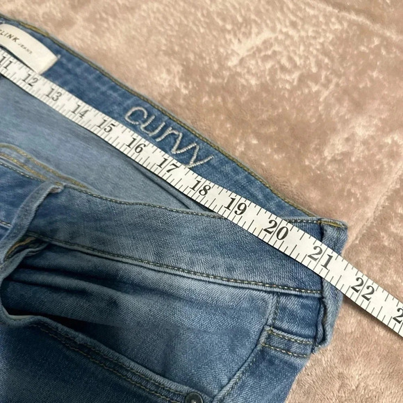 Slink Blue Distressed Shredded Curvy Ankle Jeans Size 20 Plus Blue Curvy - Picture 7 of 8